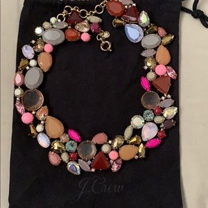 J. Crew Crystal Cluster Stone Necklace